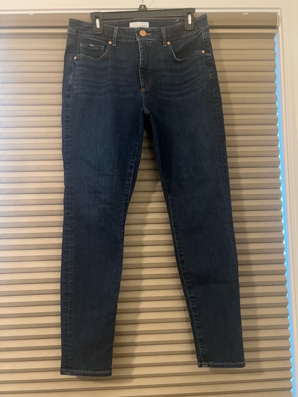 LOFT Dark Indigo Curvy Skinny Jeans